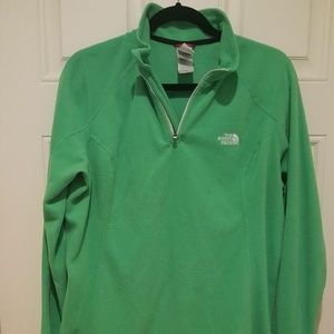 The North Face Green Fleece Half Zip Pullover